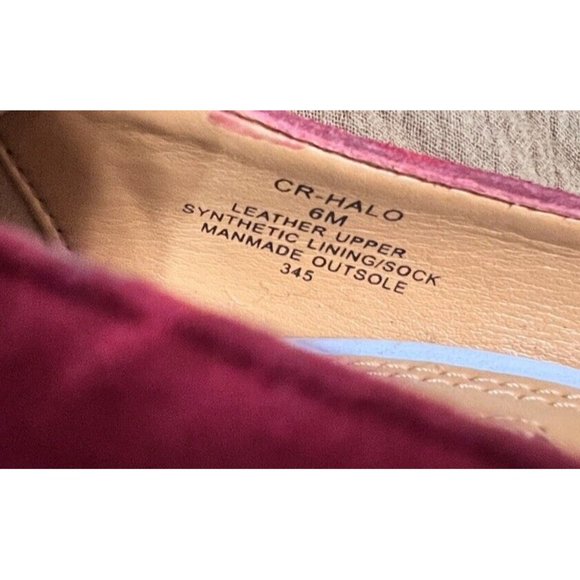 Cynthia Rowley Halo Womens Heel Pump Size 6M Red Beaded Suede Round Toe - Picture 11 of 11